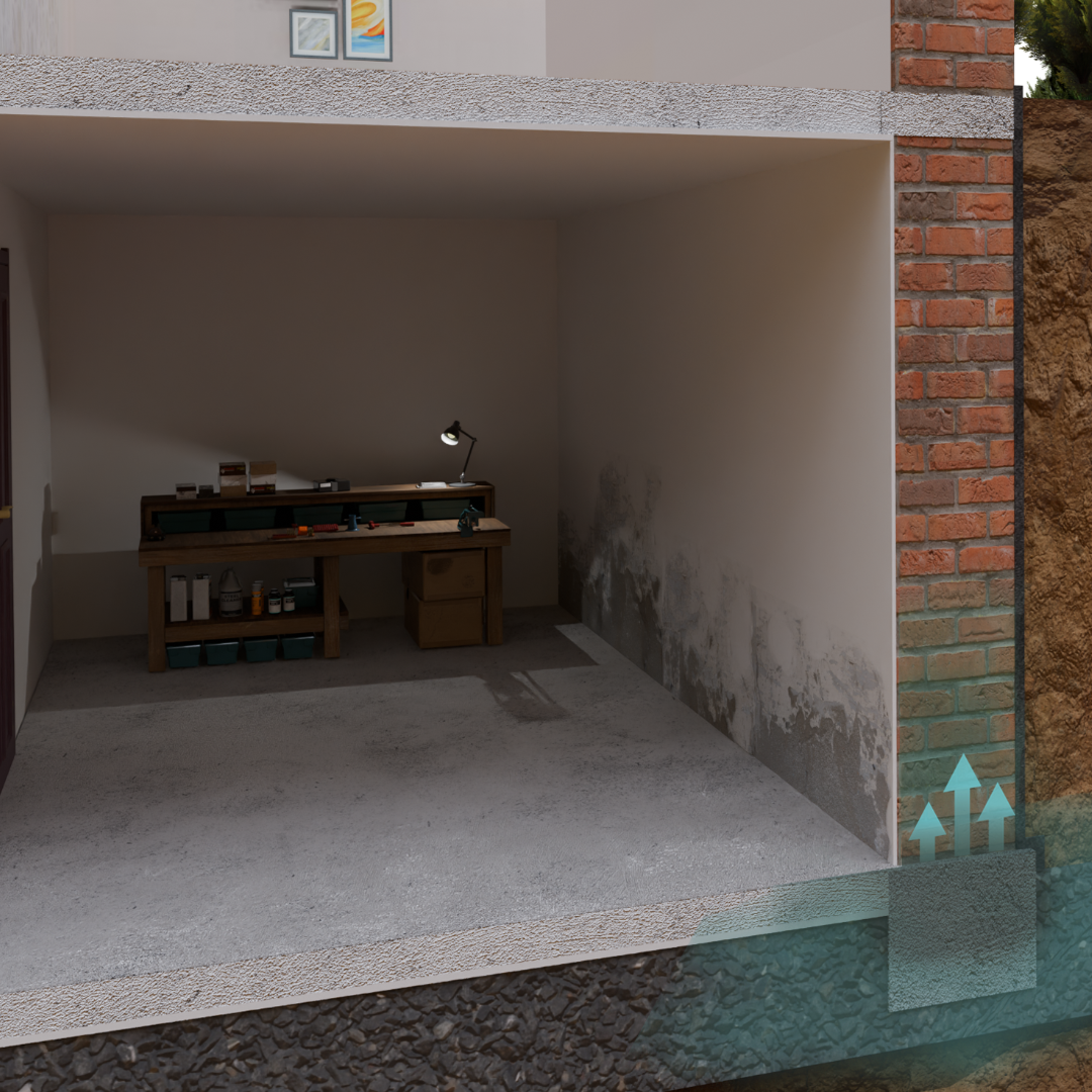 Das Problem: Feuchtigkeit in Wand und Mauerwerk